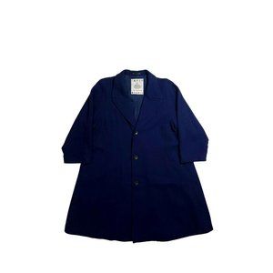 Yohji Yamamoto AW1996 (38/M-L) Impermeable Wool Coat - Navy Blue